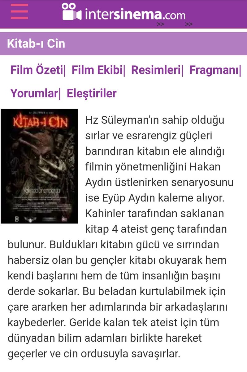 Korku filmlerine yön vermeye  geliyor. Kitab-ı Cin 24 Eylül'de Sinemalarda.

#presenter #film #casting #castingdirector #oyuncu #aktör #yapım #yapımcı #yönetmen #castingcall #oyunculuk #sunucu #ofis #kitabıcin #fragman #korkufilmi #fantastik #korku #fantastikfilmler