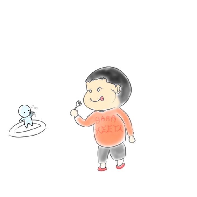 食いしん坊と皿の上のtwitterイラスト検索結果