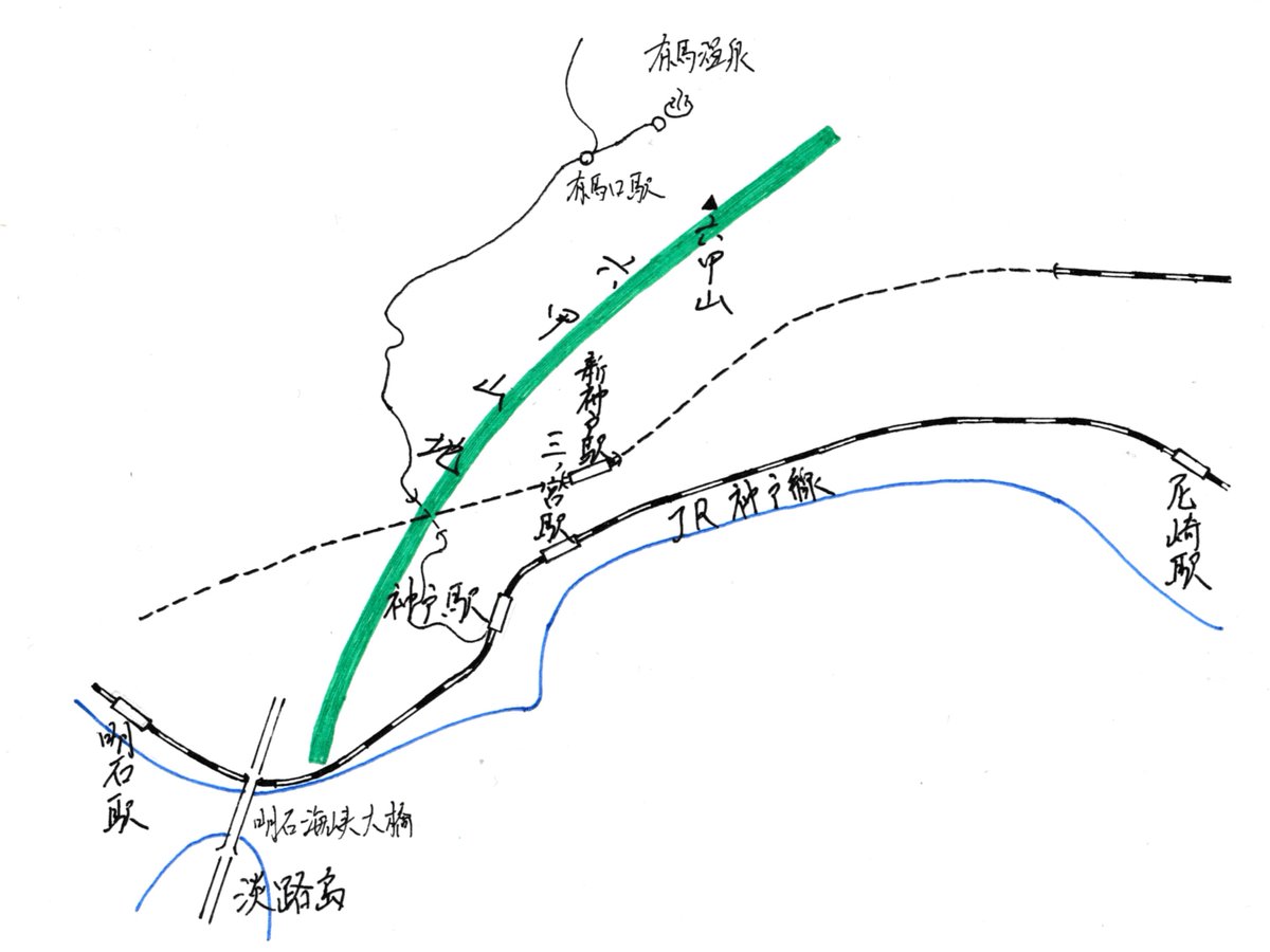 「←神戸に行ったことがない人の神戸のイメージ
 実際の神戸→ 」|りーべのイラスト