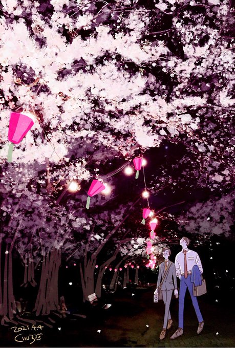 夜桜と社会人だんおくちゃん🌸 