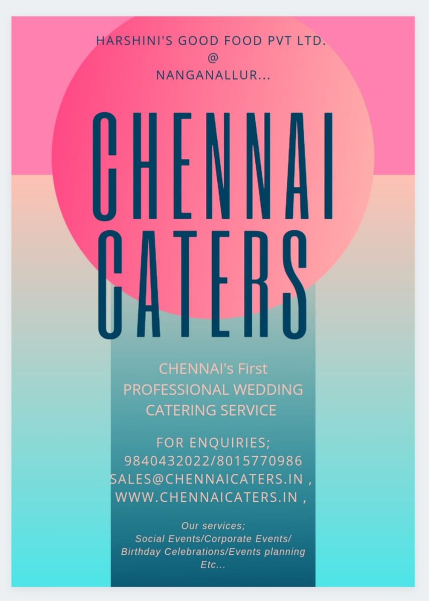 caters_chennai's tweet photo. #Chennai #Caters #9840432022 / 8015770986,
#the #larger and #leading #professional #wedding #catering #service in India ...
Sales@chennaicaters.in ,
https://t.co/4xW0SnyPGa ,
Now we are in #HYDERABAD #BANGALORE and #MUMBAI ETC....
#Food #cuisines #Desserts #service #theme, https://t.co/VR5XitHd9l