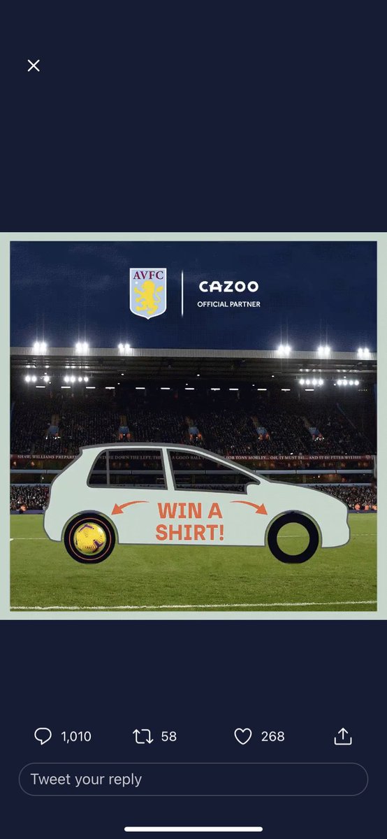 PinkCumbes's tweet photo. @AVFCOfficial @CazooUK #CazooMatchdayChallenge https://t.co/XnOTUaxZ8H