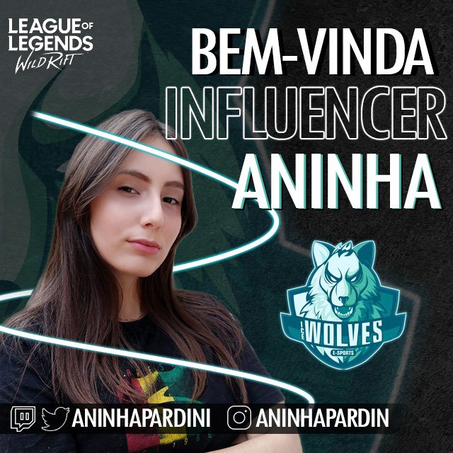 Anunciamos hoje mais uma influencer/streamer para o nosso time, dessa vez é a <a href="/aninhapardini/">Ana Pardini</a> 

Segue o perfil dela para ver o maravilho conteúdo que ela está trazendo para o E-Sports

Bem vinda <a href="/AninhaPardini/">Ana Pardini</a> 
.
.
#lolmobile #wildrift #wildriftpt #wildriftbr #lolmobilewildrift