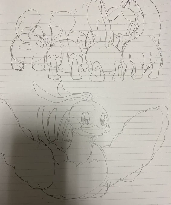 勢いでイラストの下書き2枚完成 