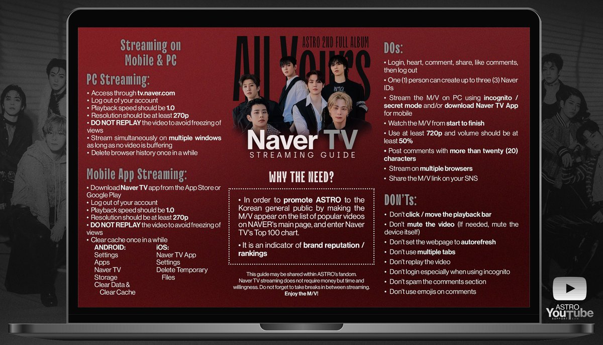 Astro Tv Live Stream ASTRO YouTube on X: "NAVER TV STREAMING GUIDE Remember to stream on Naver TV  to promote ASTRO! You may stream through the web or through mobile app.  Refer to the guide below