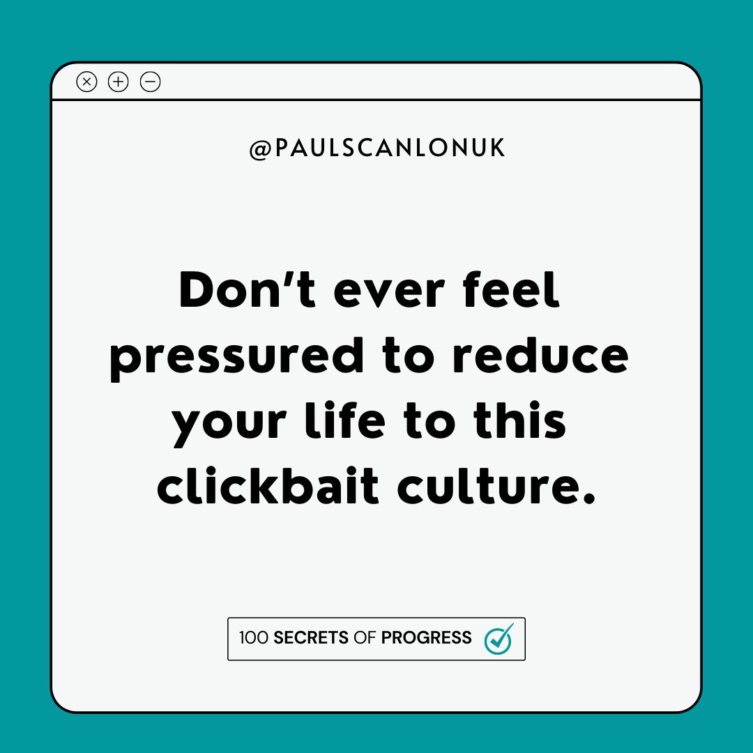paulscanlonuk's tweet image. I don’t know any life worth living or work worth doing that can be reduced to a sound bite.

#14 of - 100 Secrets Of My Progress new ebook.
Get your copy before Apr 6th - paulscanlon.com/100secrets