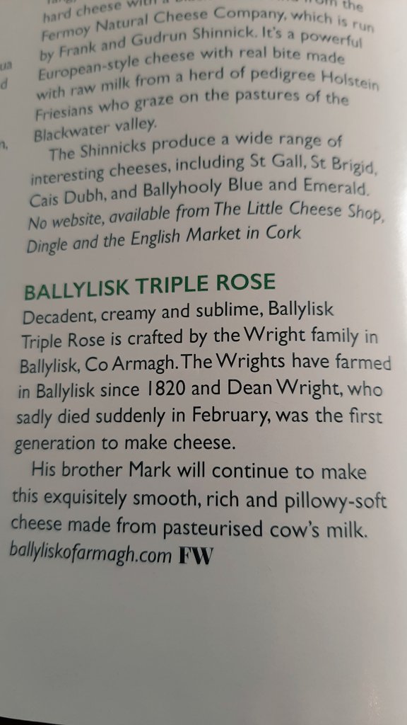 thegoodchinaset's tweet photo. In today's @foodandwineIE cheese recommendations  by @JillianBolger @ballyliskarmagh @Food_NI https://t.co/Jat6WDaxAc