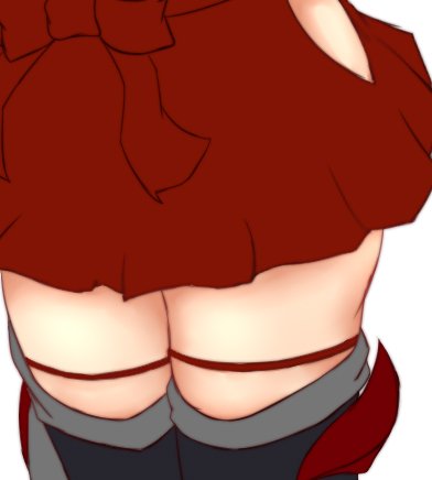 そしてポジション的に見えそうにないからとてもおいしそうに描けたと思うふとももを塗り途中だけど晒しちゃう 