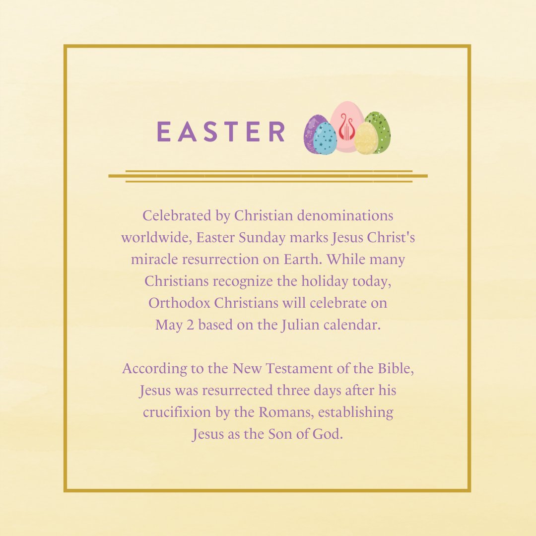 Happy #Easter to our Christian sisters celebrating today, and to our Orthodox Christian sisters observing on May 2!