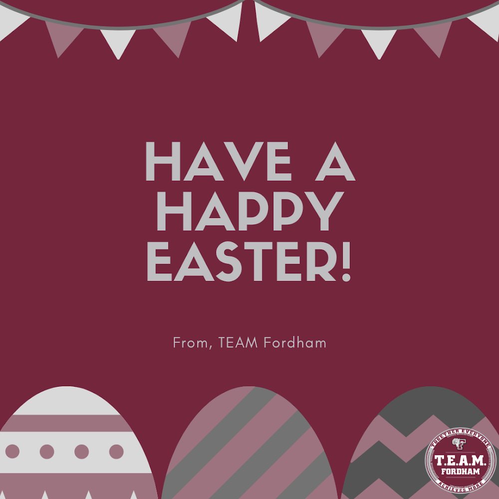 Happy Easter from T.E.A.M. Fordham 💐