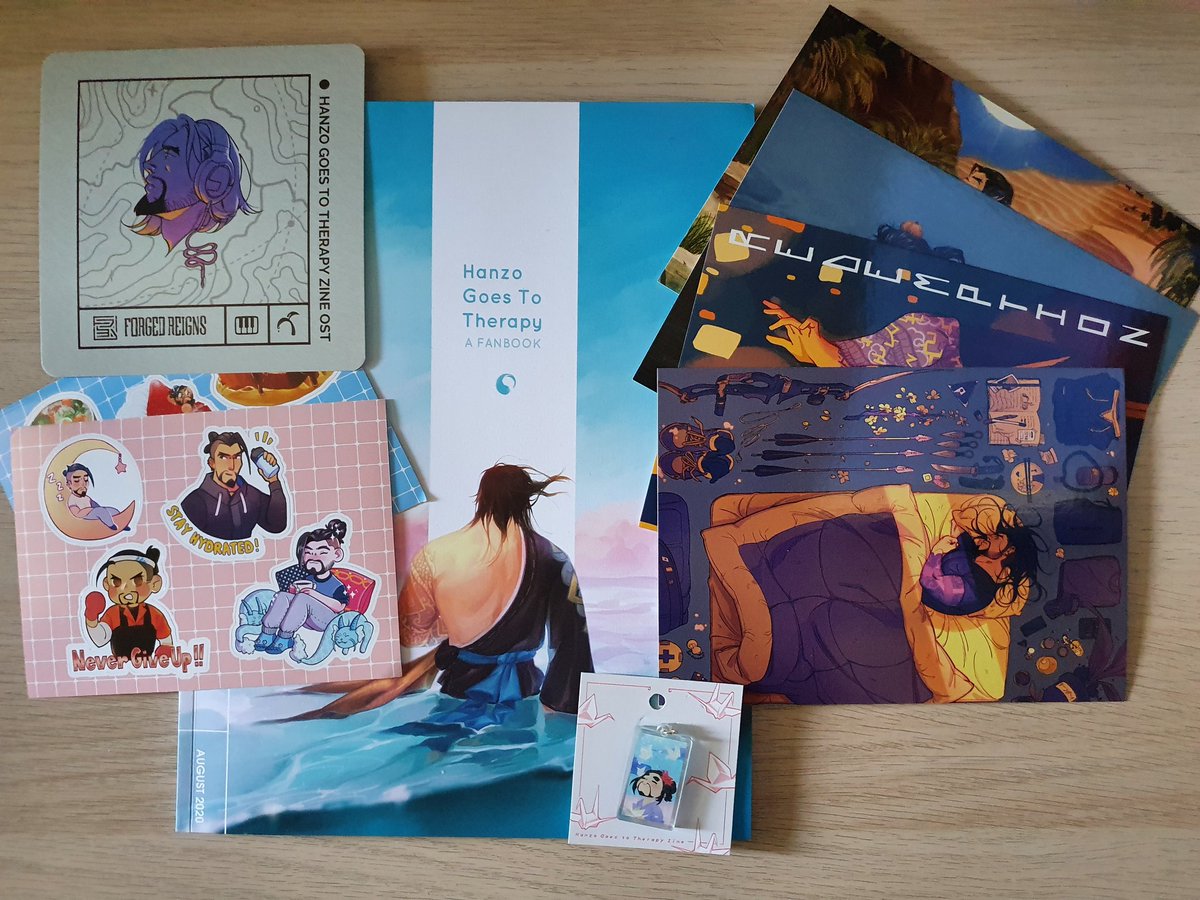 I've been meaning to post this for ages and only just gotten around to it, but thank you so much to <a href="/hnzotherapyzine/">Hanzo Goes to Therapy Zine 🌱</a> for producing this beautiful zine! I shall always treasure it, every single part of it is wonderful 💖✨