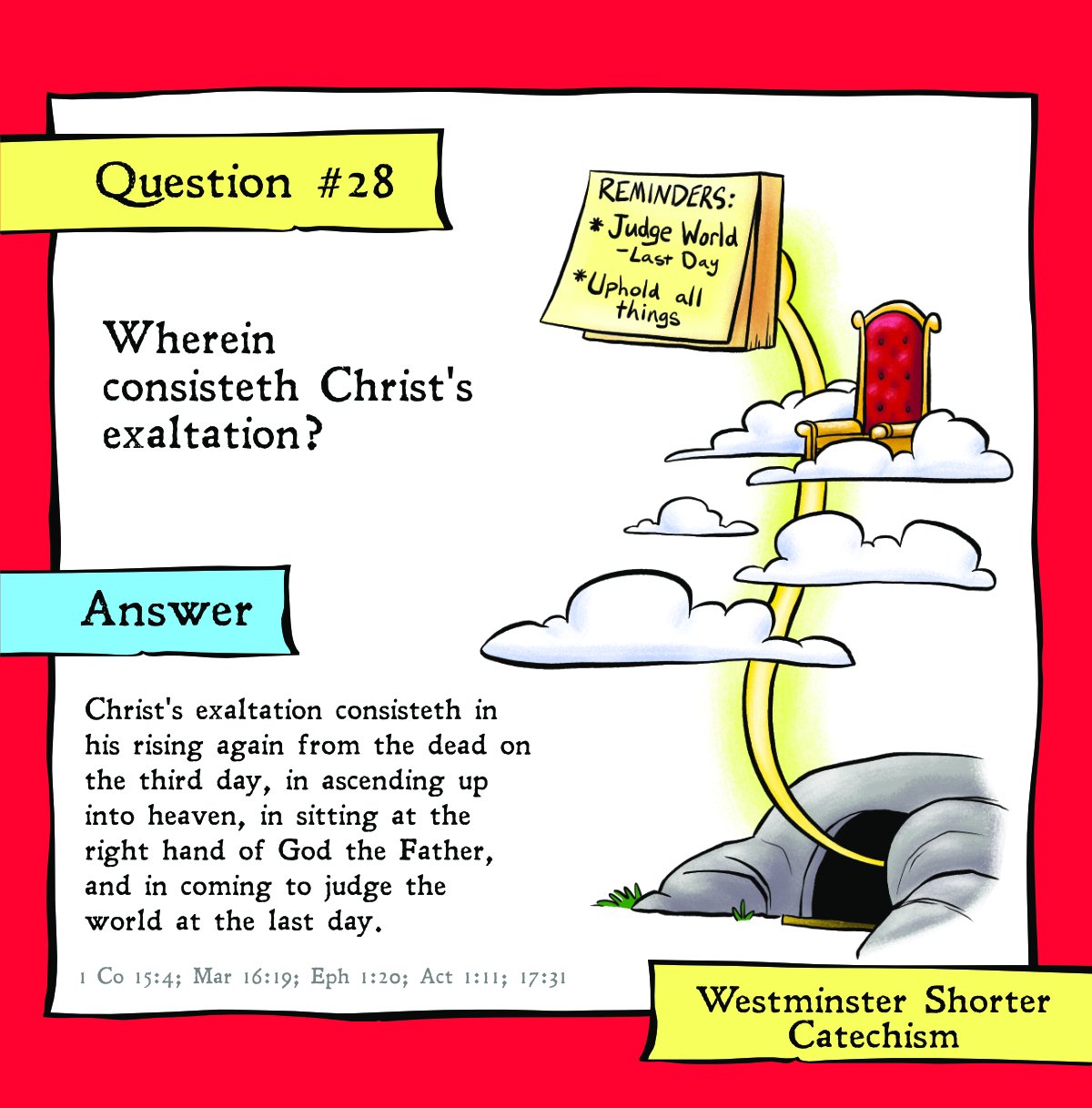 RefToons on Twitter "Westminster Shorter Catechism question 28. https