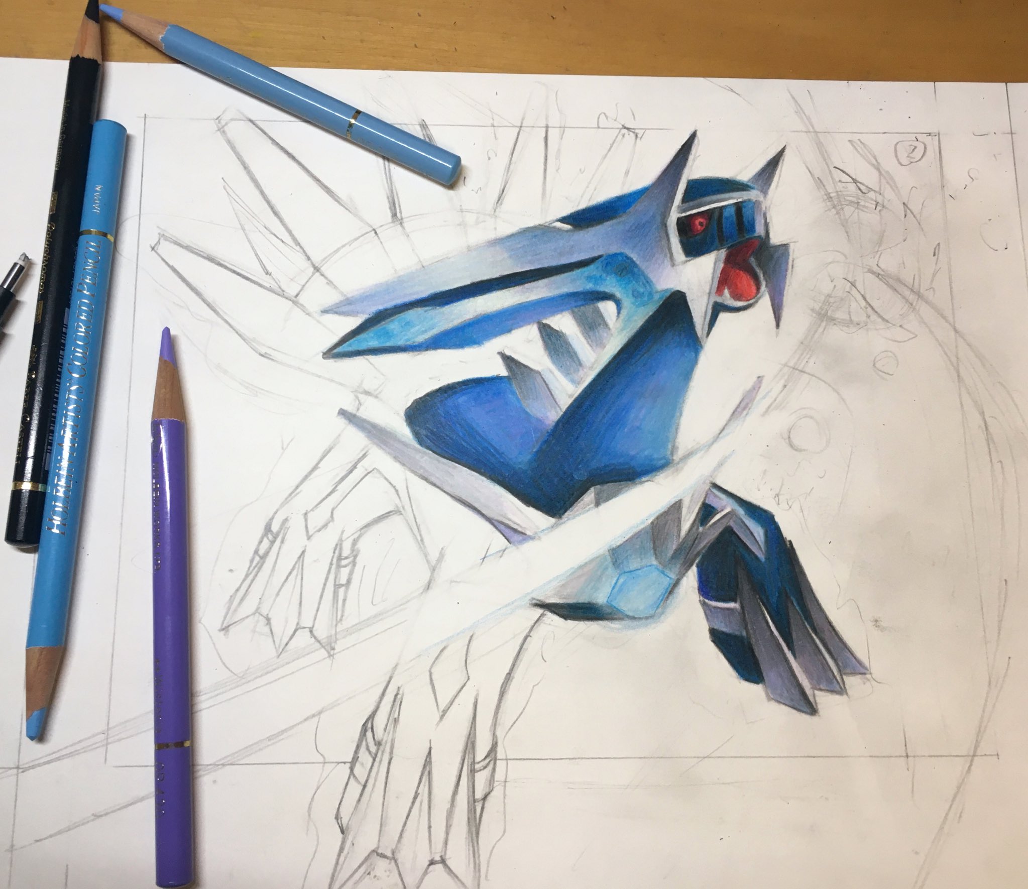 تويتر ヤマッピ على تويتر 久々のポケモン色鉛筆画 めちゃくちゃ楽しい 二次創作 T Co Sg121xldd4