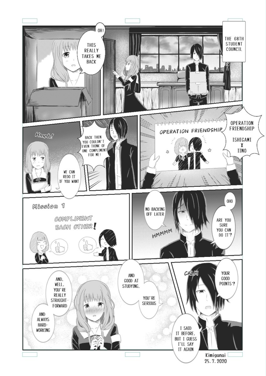 Kimiganai I Drew A Short Manga Of Ishigami And Iino I Don T Know If This Counts As Spoiler Also I Drew Each Page With A Long Break In Between Because Kimiganai I Drew A Short Manga Of Ishigami And Iino I Don T Know If This Counts As Spoiler Also I Drew Each Page With A Long Break In Between Because