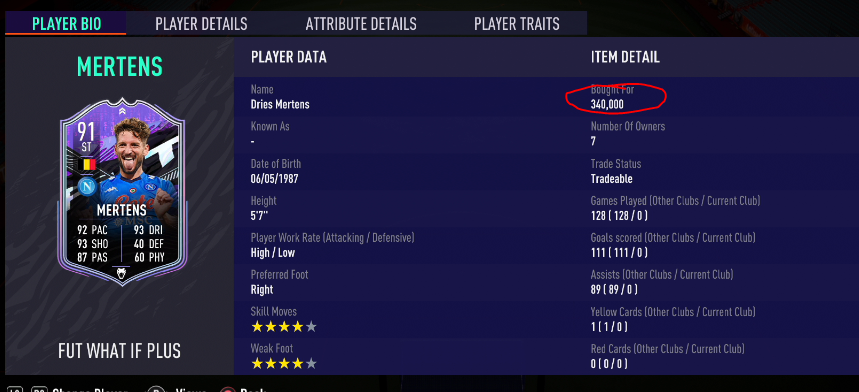 FUTArdour's tweet photo. Someone is probably crying right now...
They listed #FUTWhatIf Mertens for 340k instead of 640k
Unluckeee
#FUT #FIFA21 https://t.co/S1ZuvK3uZs