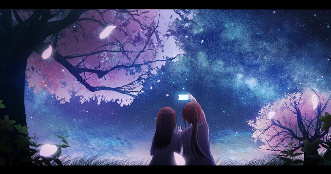 「二人で見た空」

#イラスト 