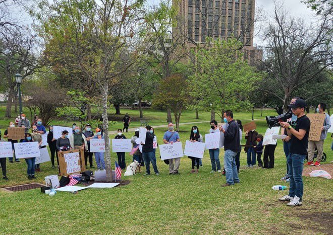 Austin Chinese American Network (@austinchinese) on Twitter photo #StopAAPIHate Rally held at TX capital 
Demonstrators gathered at the Texas Capitol on Saturday to speak out against Asian hate crimes.
More than 100 people carrying several signs filled the southwest lawn of the state capitol for the Stop Asian Hate Rally on Saturday afternoon. #StopAAPIHate Rally held at TX capital 
Demonstrators gathered at the Texas Capitol on Saturday to speak out against Asian hate crimes.
More than 100 people carrying several signs filled the southwest lawn of the state capitol for the Stop Asian Hate Rally on Saturday afternoon.