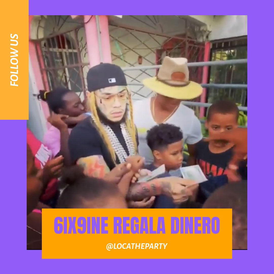 locatheparty's tweet photo. #6IX9INE regala dinero en República Dominicana 🇩🇴 vídeo completo > https://t.co/PMHDVLCj0Q

#RepublicaDominicana #6ix9ine https://t.co/aD9swhpp3D