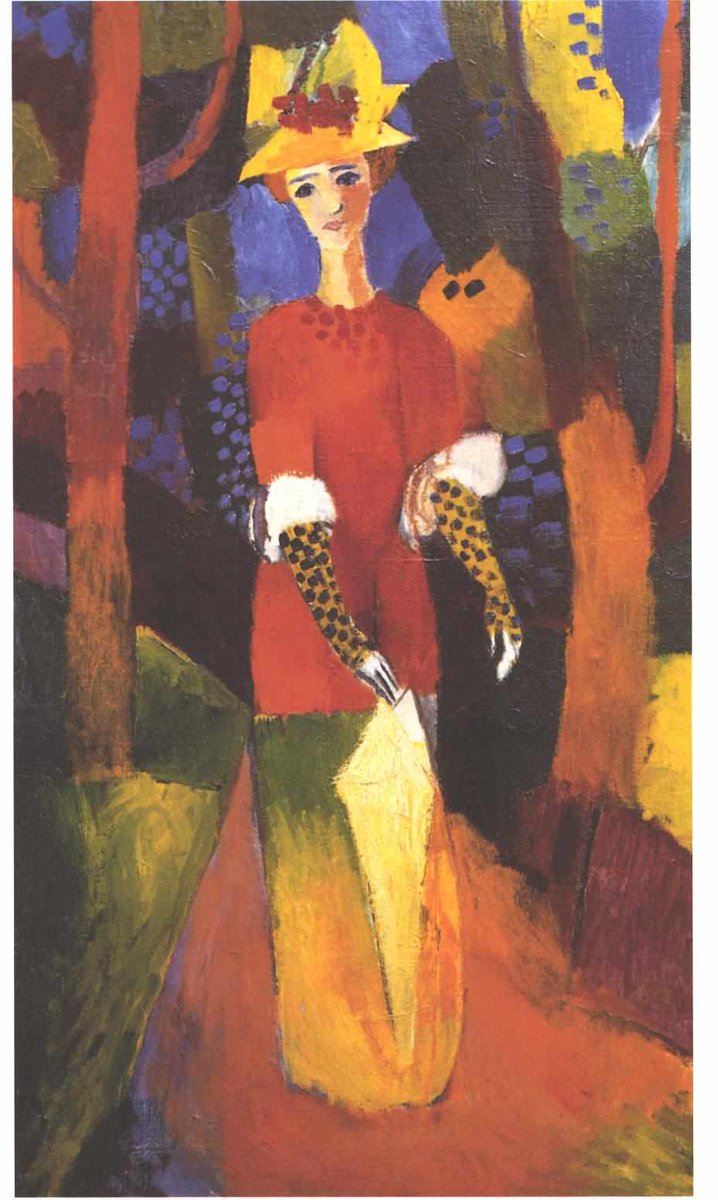 mackeaugust's tweet photo. Woman in park, 1914 #macke #expressionism https://t.co/pcVfpfI23A