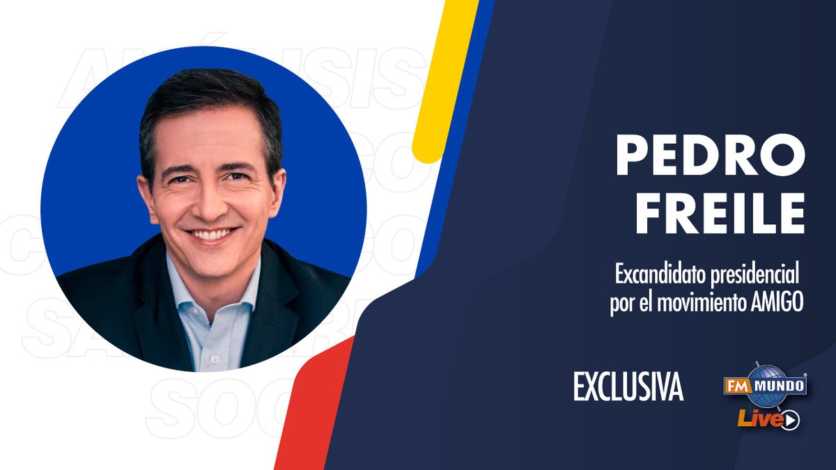 FmMundoEc's tweet photo. .@pjfreile: “Mi voto no es por @LassoGuillermo sino por el plan que lo auspicia. En su momento, fue una razón de desencanto para empezar a pensar a hacer un plan de Gobierno, pero hoy, es responsable apoyar a Lasso”

Escúchanos en la 98.1 FM #Quito o en https://t.co/EbxYXrZxwJ https://t.co/PVKnuYxkVp