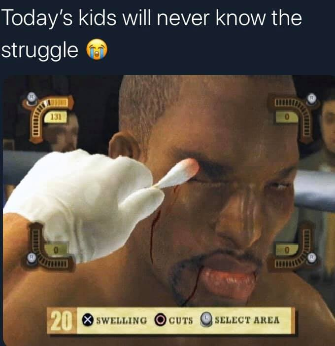 BricksSinatra's tweet photo. The struggle was real. Who members what game this was? #boxing #playstation #ps4 #ps5 #xbox #xboxseriesx #xboxone #sportsgame #sports #ea #fightgame #fight #mma #oldschool #videogame #gamerlife #gamergirl #fitness #athletics https://t.co/s1hsMna3uj