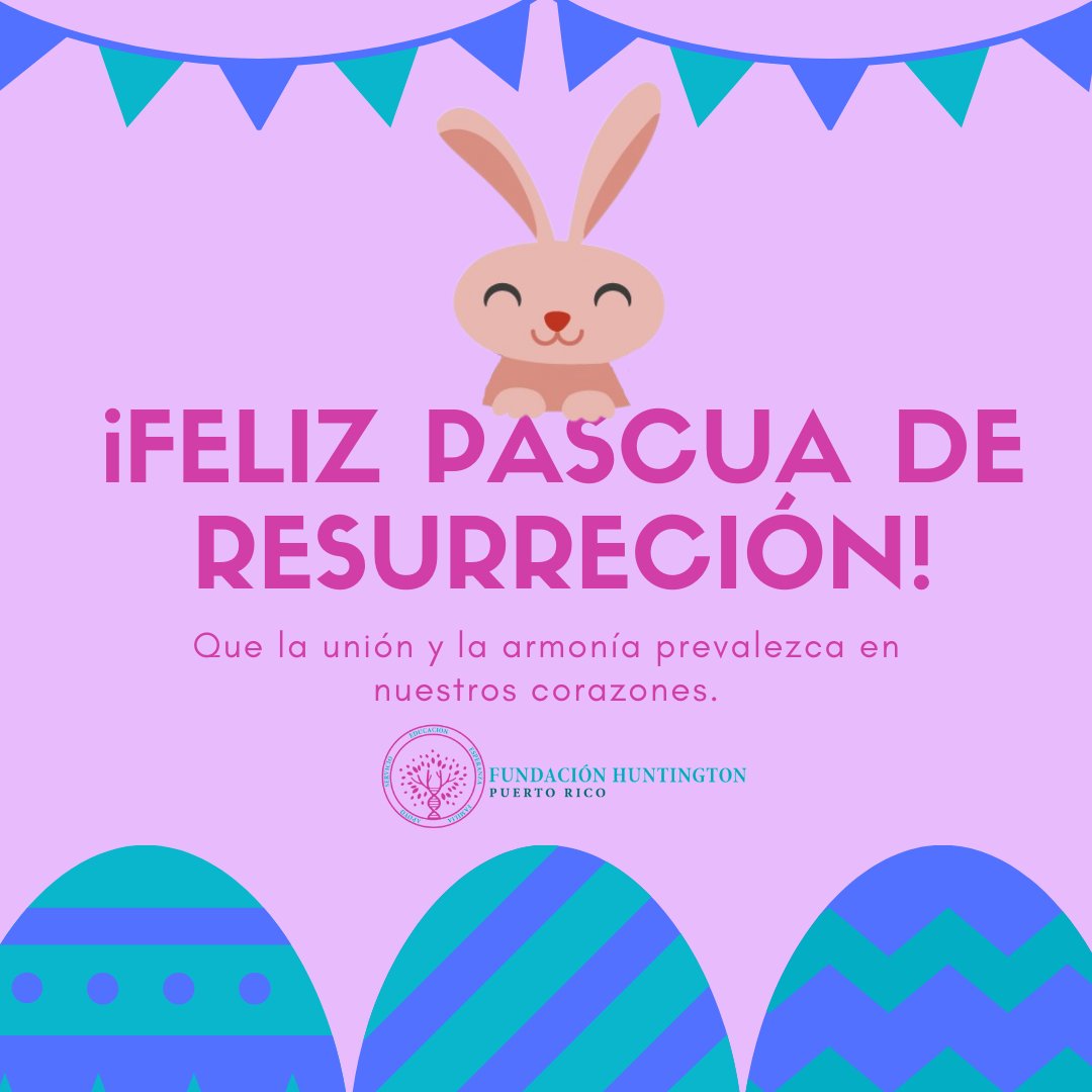 HDPuertoRico's tweet photo. Deseamos que pasen un domingo lleno de alegría y paz junto a sus seres queridos💜 ¡Felices pascuas!🐰 https://t.co/jw4Hiw3pG7