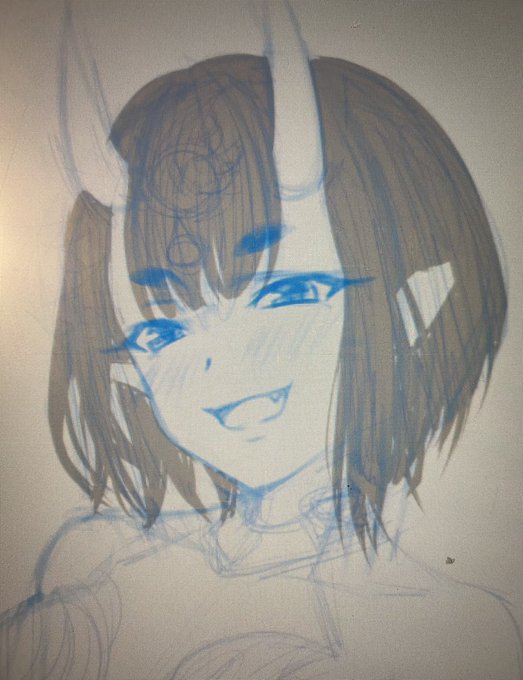 あら旦那はん、そないな所に突っ立っとらんと…ウチと一緒に一献、どない??

という感じの顔に描けてる気がする☺️ 