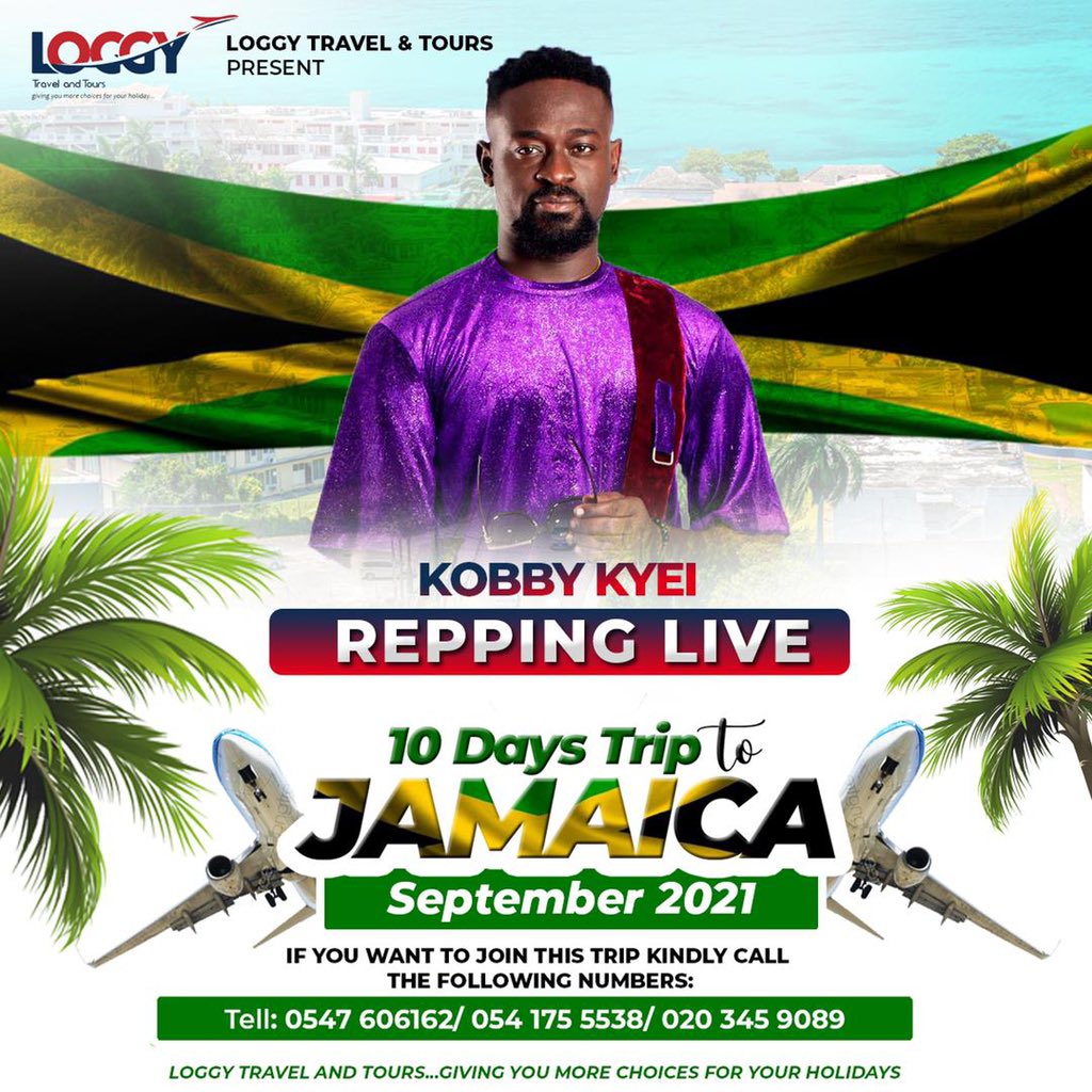 KobbyKyei_'s tweet photo. Limited slots.... place that call ๐ now!!!..... #LoggyTours #10DaysinJamaica2021 https://t.co/37tERSMg7Q