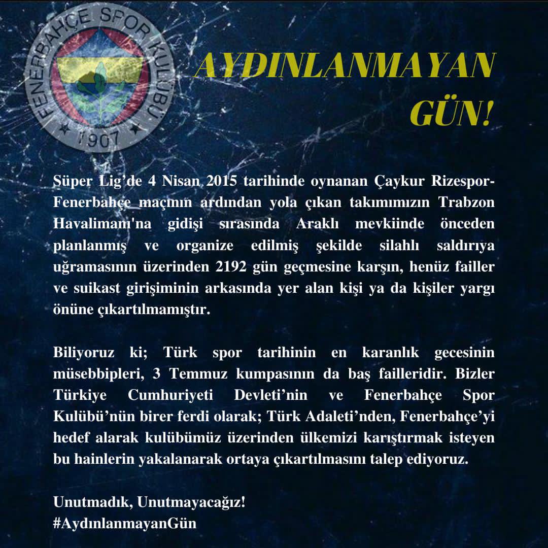 Unutmadık, Unutmayacağız! #AydınlanmayanGün