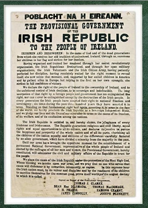 The often unquoted reference in the Irish Declaration of Independence to 