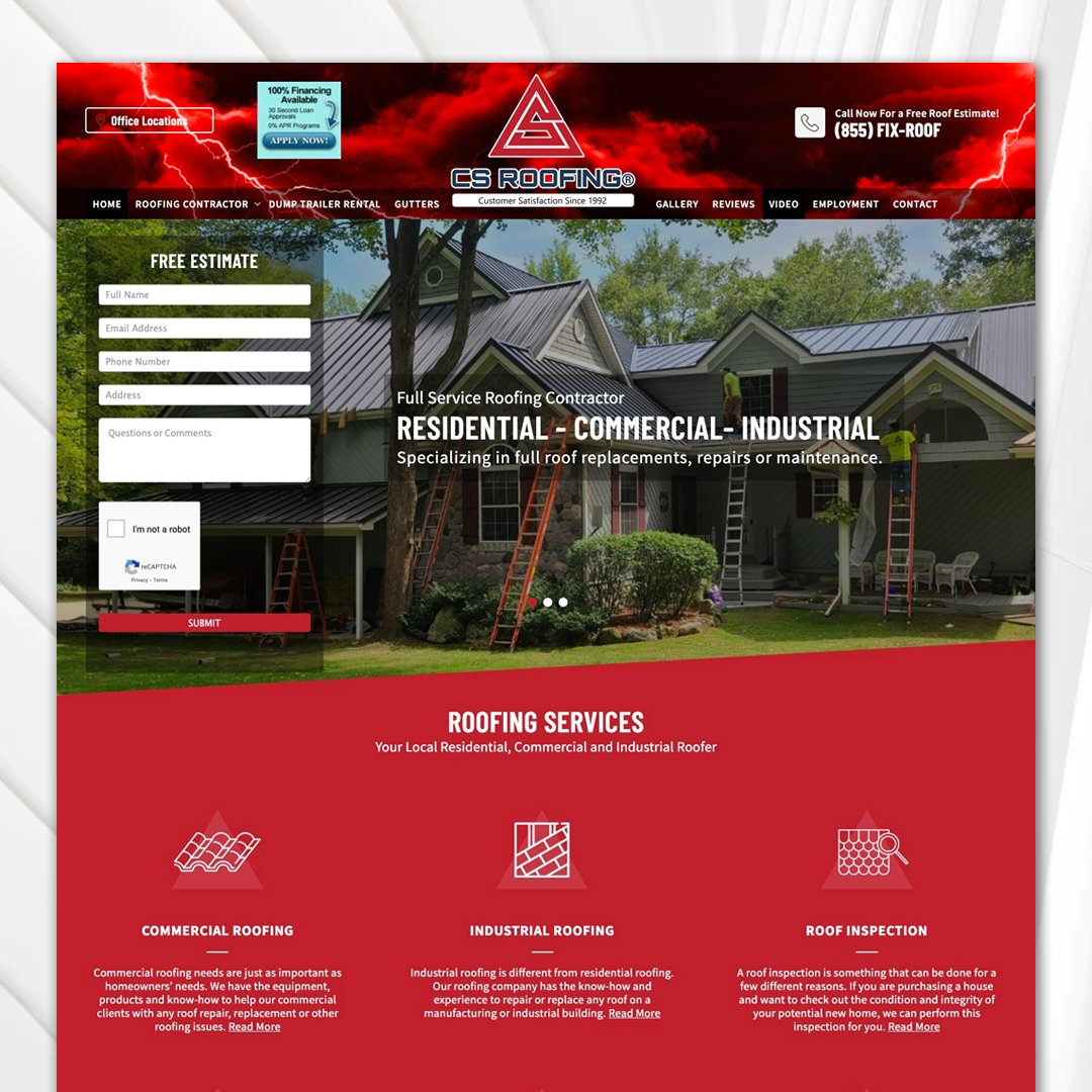 LAUNCH. 🚀 Excited for the launch of the new website redesign for CS Roofing Company in #Michigan. #WP #Roofing #Mich #CSRoofing #JokerMedia #Tampa #Florida #WebDev #WebDesign #Designers #DigitalAgency