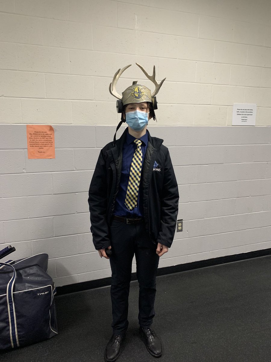 ⁦<a href="/Bedford_Barons/">Bedford Barons</a>⁩ #30 Jackson Hurley earned the #hardworkingman award today! #NeverQuit