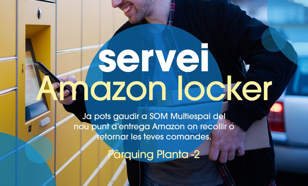 🤩 Amazon Locker se une a #SOMMultiespai para hacer tus compras online más seguras. 

👌🏻 Utilizarlo es muy sencillo, solo tienes que seleccionar en tu pedido de Amazon la entrega en nuestro Amazon Locker y recogerlo. 

➡️ ¡Lo encontrarás en el parking de la planta -2!
