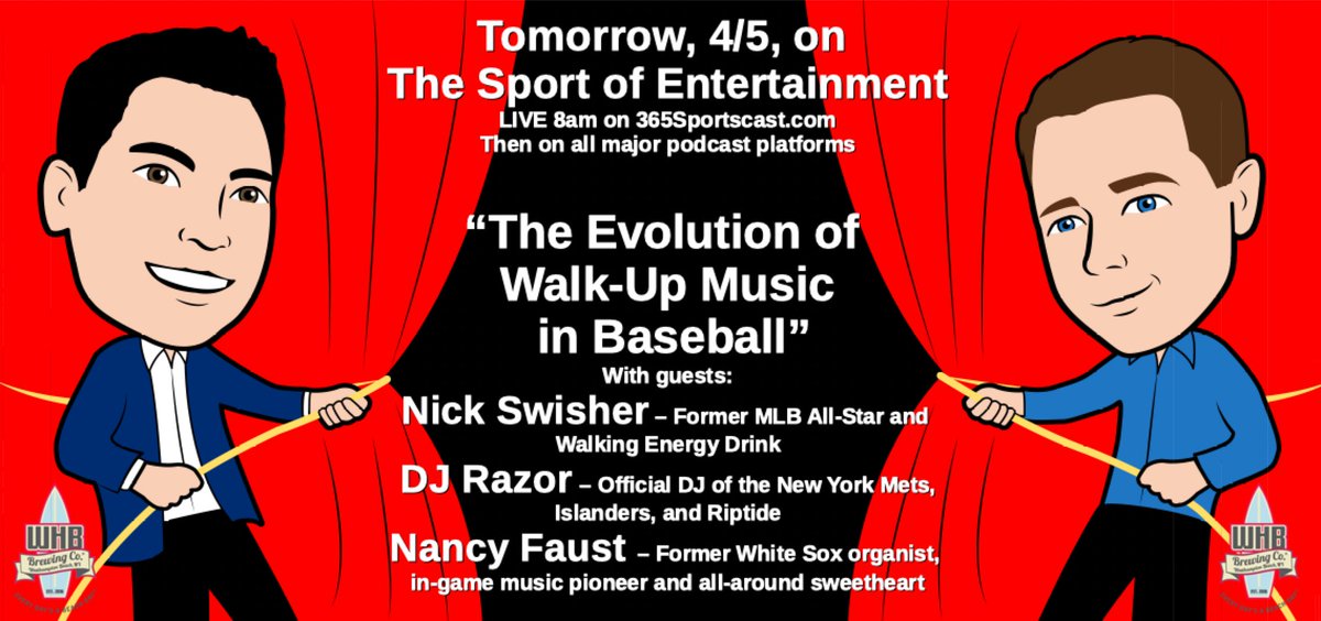 Happy Easter! Paul and I hope you have a wonderful day...and then hope you join us tomorrow at 8am as we pull back the curtain on The Evolution of Walk-Up Music in Baseball. It's a hilarious, educational whirlwind - you're gonna love it! Tomorrow, 8am, on 365Sportscast.com!
