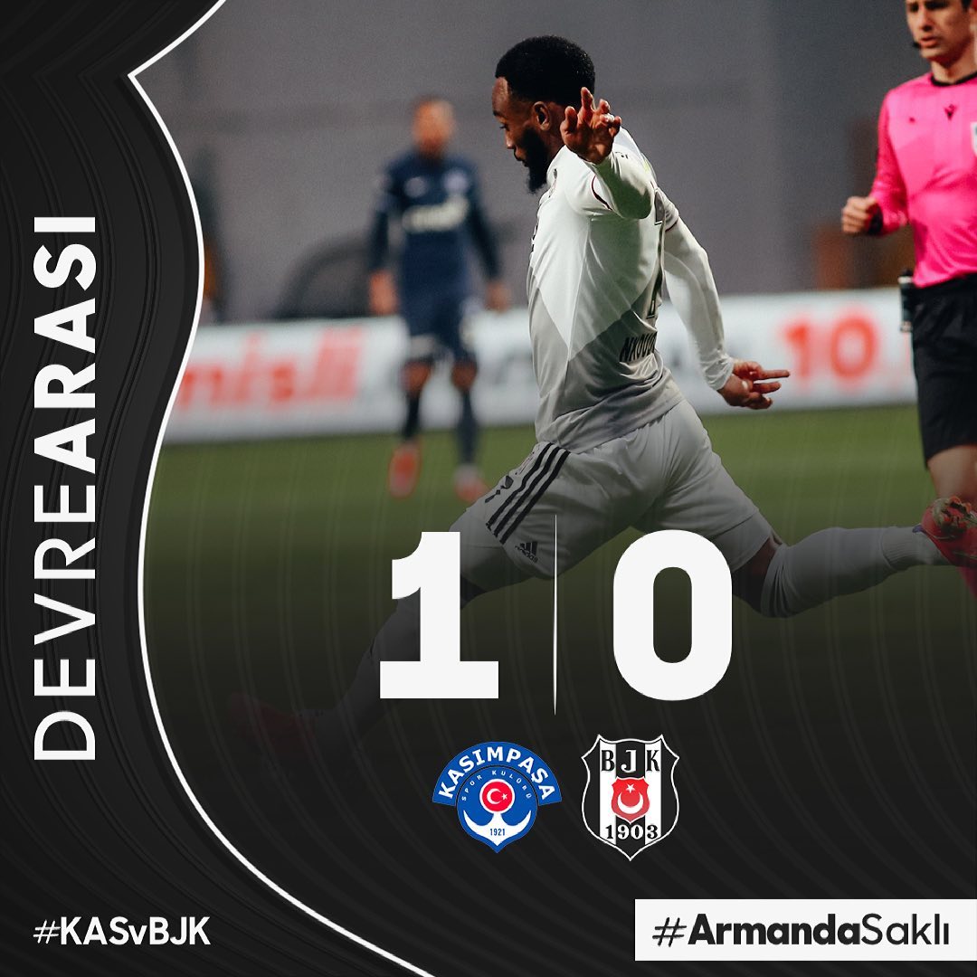 BJKOrdudur's tweet photo. İY / 
Kasımpaşa 1-0 Beşiktaş'ımız https://t.co/61RT5vyTa3