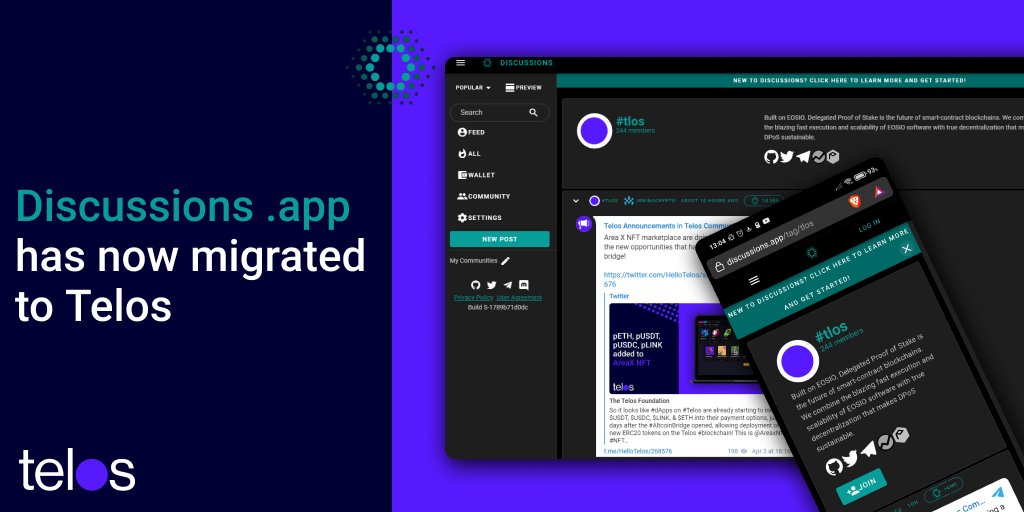 HelloTelos's tweet photo. In case you didn't hear, @thenovusphere has recently completed its move to #Telos.
It is a pleasure to have you with us! And we hear a new version of the interface is in the works? We can't wait!
#DiscussionsApp #CryptoSocialMedia $TLOS #TLOS https://t.co/11asaroA2G