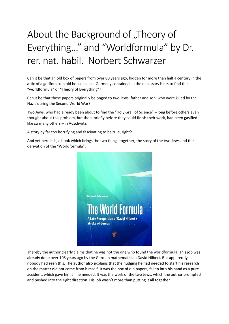 TroyvomBraucke's tweet image. &quot;The World Formula&quot; - Book out now for order

jennystanford.com/9789814877206/…

#theoryofeverything #worldformula #quantumgravity #science #technology