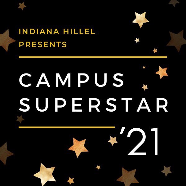 IndianaHillel's tweet photo. Campus Superstar 2021 is FINALLY HERE!  Episode 1 airs TONIGHT at 8PM ET and 8PM PT.  You do not want to miss the talent in this series!  

Visit https://t.co/9qd925DDRW TODAY! 
*All proceeds benefit IU Hillel https://t.co/u9SdYQG7vZ