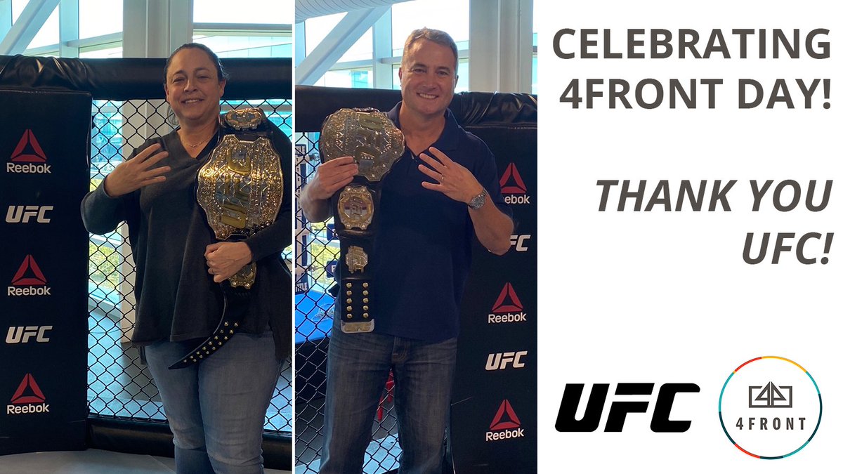 Celebrating #4FRONTDay from the octagon are our partners and friends at <a href="/ufc/">UFC</a>.  👊

4FRONT has been executing digital campaigns for <a href="/ufc/">UFC</a> since 2016 and we are thankful for their support in celebration of #4FRONTDay!

Our work with UFC: team4front.com/ufc/

#Digital #Sportsbiz