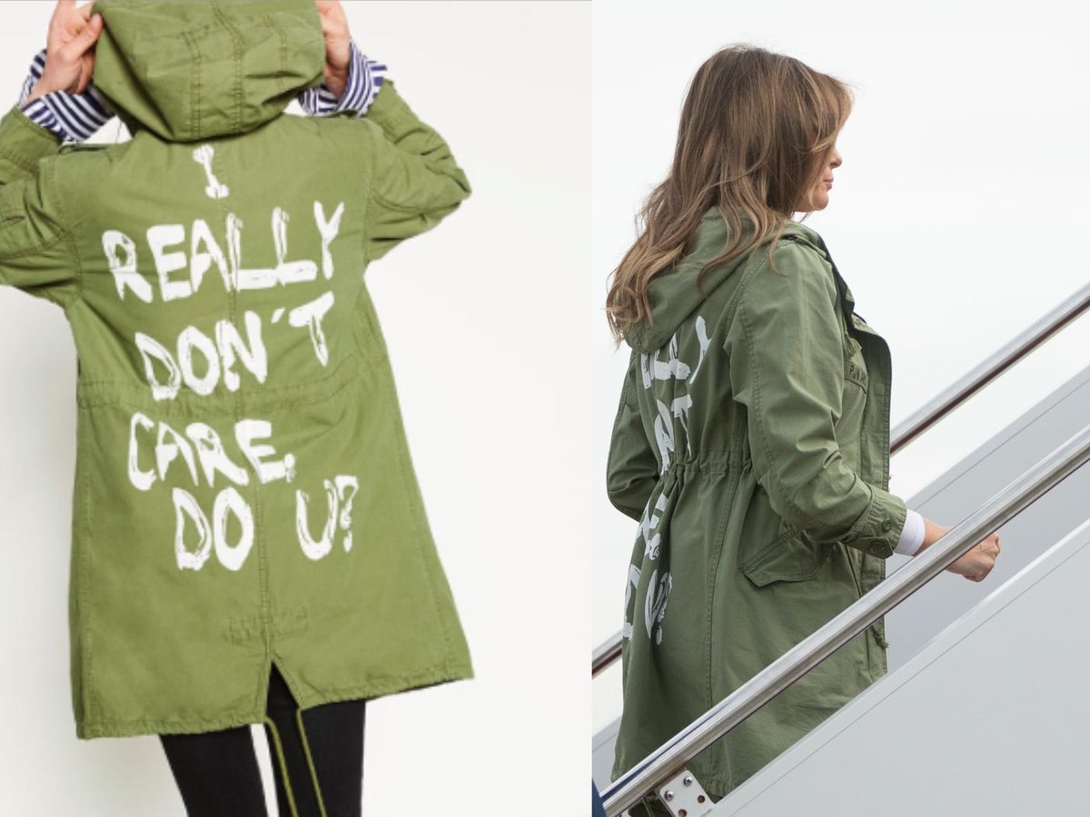sjredmond's tweet photo. When you’re Flotus, it’s not about what you wear, it’s whether you care. Thank God there’s someone who cares in the White House now. https://t.co/18NdmNh9f1