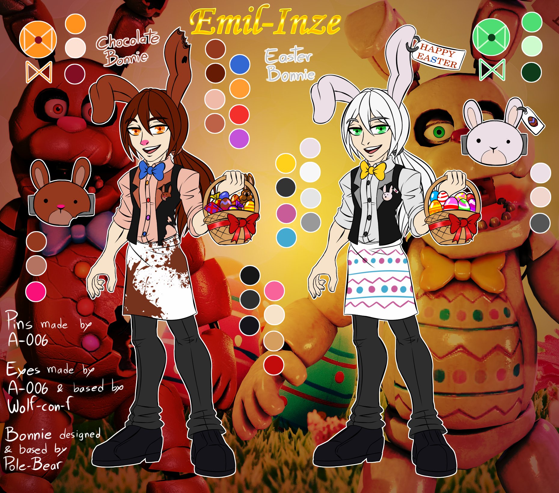 Emil-Inze on X: Bonnie and Rachel are cousins! But in a mood of them.  XD #emilinzefnaf #FNAF #fnaffanverse #fnafhuman #tnar   / X