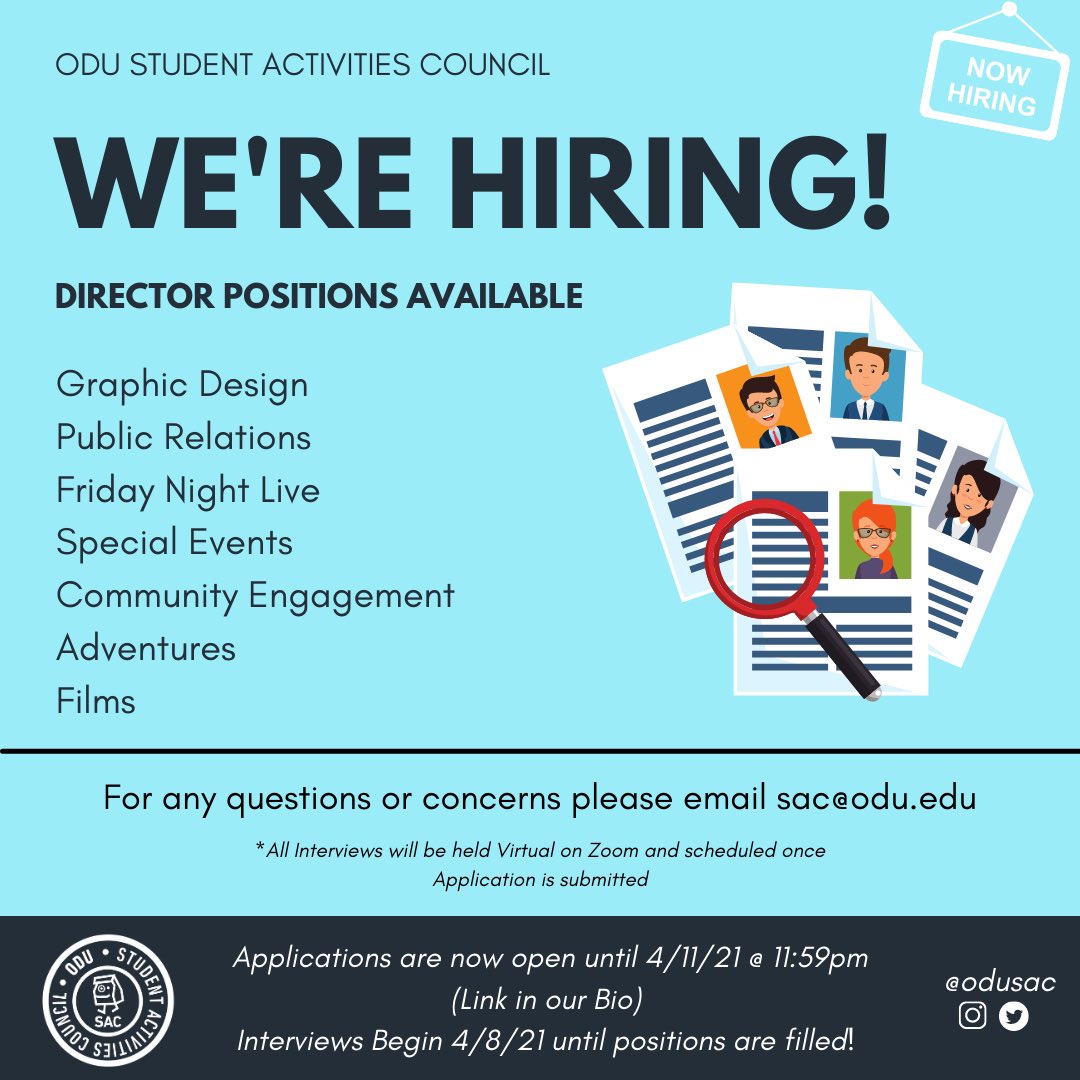 ODUSAC's tweet image. Happy Easter Monarchs!!🦁🐣 We are happy to announce the opening of our 2021-22 E-Board Applications. If interested the application link is now in our bio and will close 4/11/21. Interviews will begin this Thursday (4/8/21) and will continue until all positions are filled!