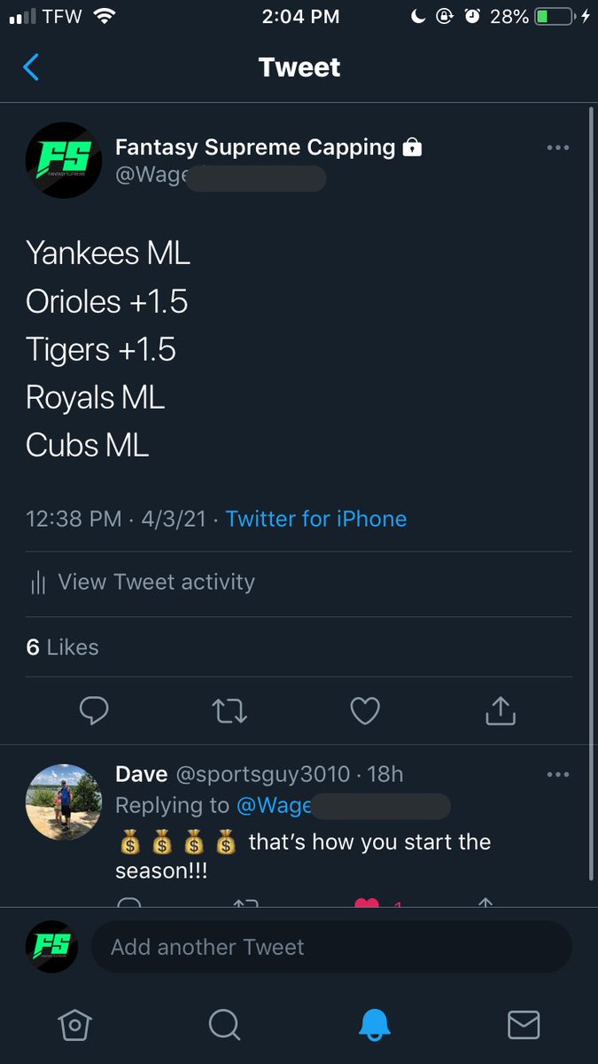 FantasySupreme_'s tweet image. This isn’t just chance or randomness. I clearly know shit that people don’t know.

$5,000💵

Yankees ✅💵
Orioles ✅💵
Tigers✅💵
Royals ✅💵
Cubs✅💵

All sports Capping members already made their fee back this MLB season