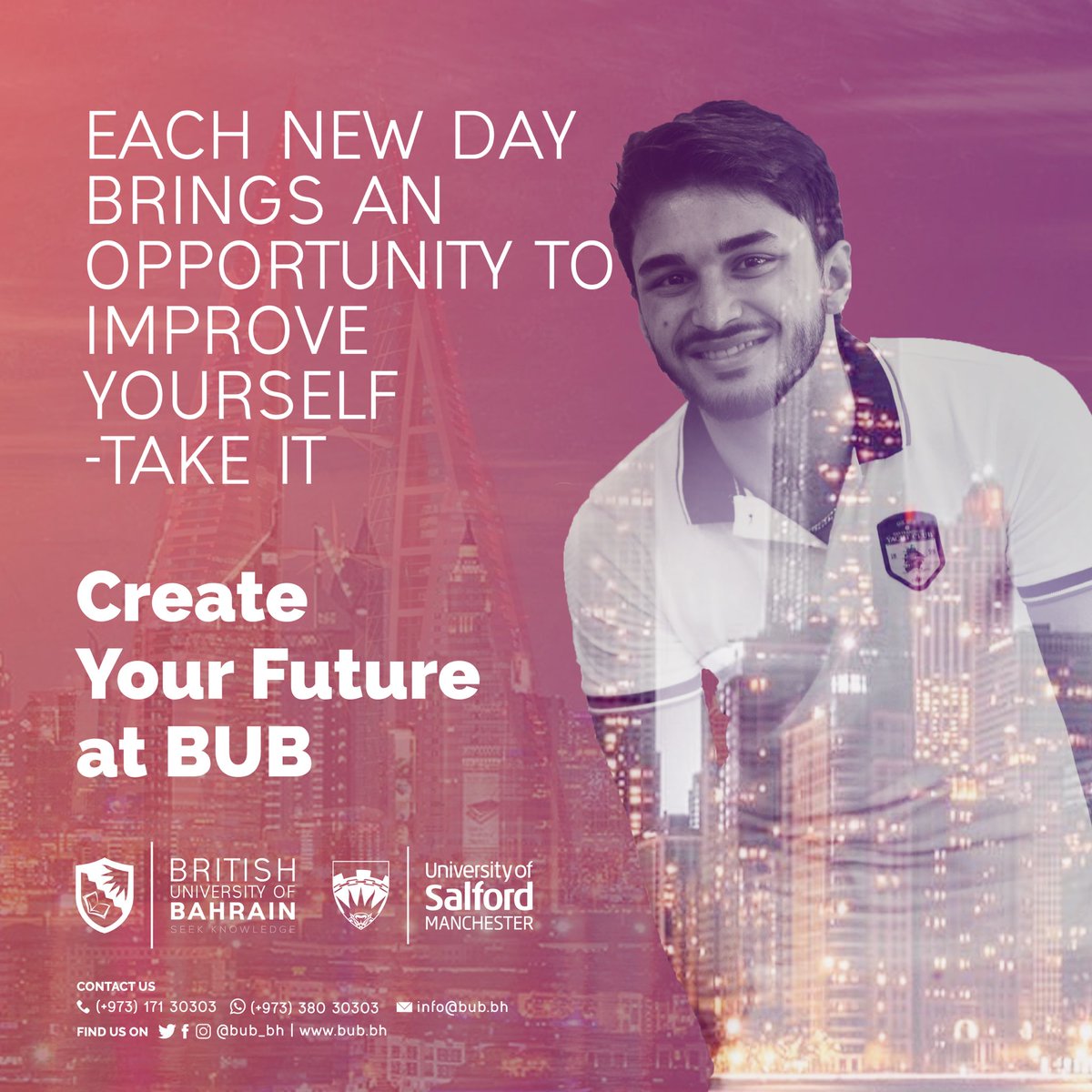 🇬🇧UK Education in Bahrain🇧🇭
UK University Transfer Options ✈️🎓

See the full story on IG - instagram.com/p/CNQOl1DrW9w/…
or for more information on our UK BSc Marketing Degree course and how to apply - linktr.ee/bub_bh

#SeekKnowledge #BUBBahrain #Bahrain #welcometoyourfuture