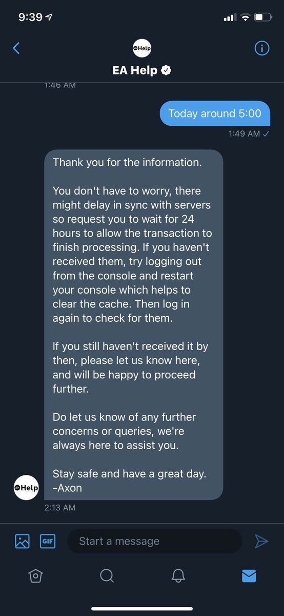 I was told yesterday that my apex coin would hit my account today but i do not have any ive tried restarting my console and everything @PlayApex @Respawn @EAHelp https://t.co/19U1ZPhRJg