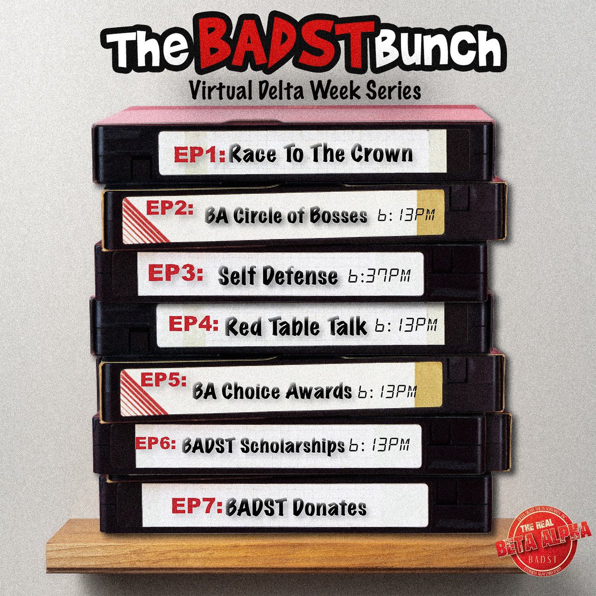 thebadst1937's tweet image. Stay tuned throughout the week for new episodes! ❤️📺 #BADSTBunch #DeltaWeek #VirtualDeltaWeek #BADSTGoesVirtual