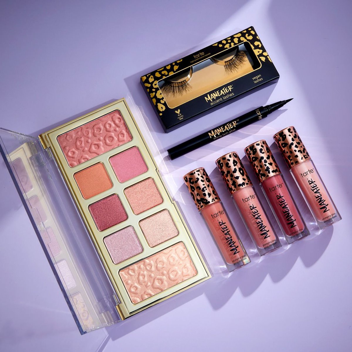 tartecosmetics's tweet photo. .@Ultabeauty MANEATER NEWNESS! ❣️ Now available in-store &amp; online at Ulta. Check out our eye &amp; cheek palette, lip plumping glosses, accent falsies &amp; lash lining glue! #crueltyfee #rethinknatural #doubledutybeauty #shapetapenation https://t.co/odHtaQZ5mt