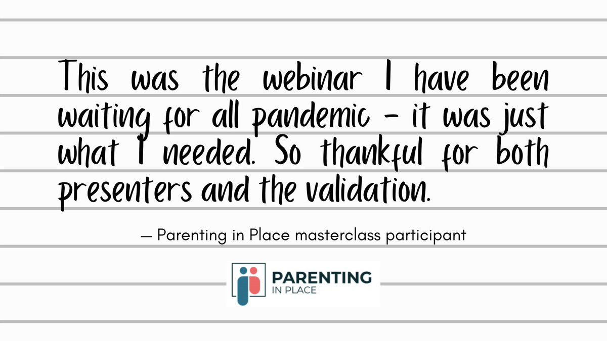 ParentinPlace's tweet photo. We think our masterclass series will change your life, but don't take our word for it! #SundaySpotlight

This #ParentingInPlace community member wrote in to rave about our masterclass on Motivation, Stress, and Screens with @KatherineLewis &amp; Janine Halloran (@copingkids). https://t.co/gIkDpPC6co