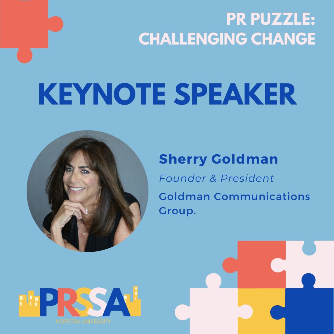 HofstraPRSSA's tweet photo. Introducing our keynote speaker, Sherry Goldman! RSVP to PRSSA's Spring Conference to hear her speech! #ChallengingChange https://t.co/HFAIfHS1P7