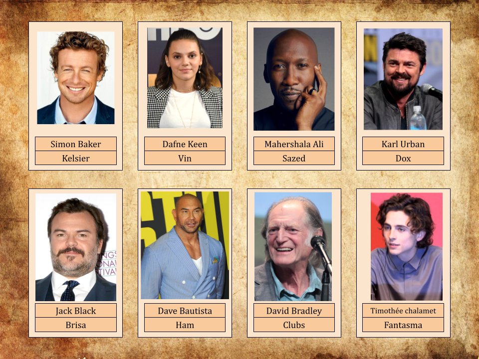 stormlightclub's tweet photo. Muchas gracias a toda la gente que se ha pasado por el directo!! 
Hoy hemos hecho el fancast de algunos personajes de la primera era de Nacidos de la Bruma. Si os ha gustado la idea podríamos hacer la segunda era otro día.

Aquí tenéis los resultados que habéis elegido. https://t.co/2rq7QLBaxw
